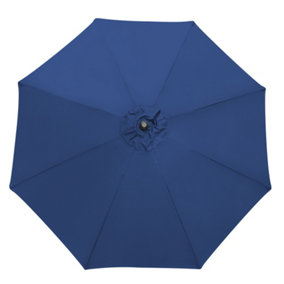 SunDaze Blue Replacement Parasol Fabric Garden Umbrella Canopy Cover for 2.7m 8 Arm Parasols