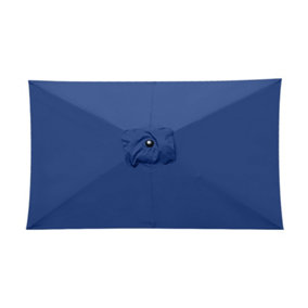 SunDaze Blue Replacement Parasol Fabric Garden Umbrella Canopy Cover for 3X2m 6 Arm Parasols