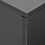 SunDaze Chest of Drawers Bedroom Furniture Bedside Cabinet with Handle 1 Drawer Grey 40x36x47cm