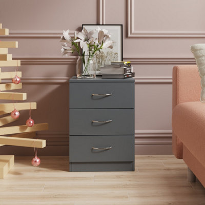 SunDaze Chest of Drawers Bedroom Furniture Bedside Cabinet with Handle ...