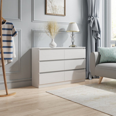 SunDaze Chest of Drawers Storage Bedroom Furniture Cabinet 6 Drawer ...