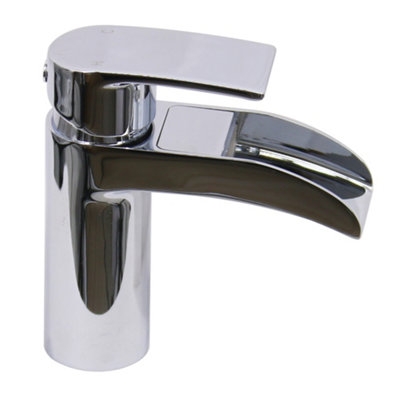 SunDaze Chrome Bathroom Waterfall Basin Sink Mixer Tap Lever Faucet