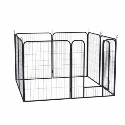 SunDaze Dog Playpen 8 Panel Foldable Cat Puppy Exercise Pen Heavy-Duty Pet Fence 100cm H x 80cm W
