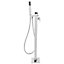 SunDaze Free Standing Bath Shower Mixer Tap Bathroom Floor Standing Square Filler Kit