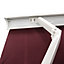SunDaze Full Cassette Electric Remote Controlled Retractable Awning Garden Patio Canopy Shade Sail 3x2.5M Wine Red