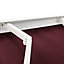 SunDaze Full Cassette Electric Remote Controlled Retractable Awning Garden Patio Canopy Shade Sail 3x2.5M Wine Red