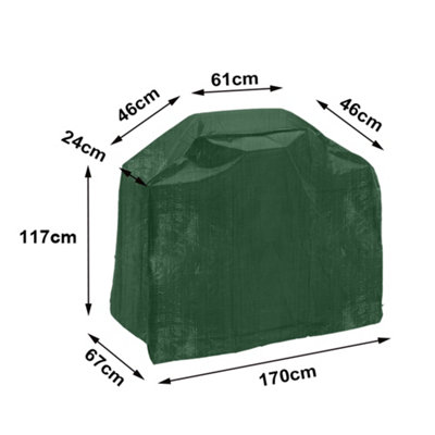 SunDaze Garden Patio Furniture Cover Outdoor BBQ Cover 170x67x117cm - 3