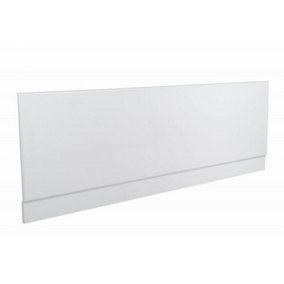 SunDaze Gloss White 1700mm Moisture Resistant Wood MDF Front Bath Panel for Bathroom Soaking Bathtub