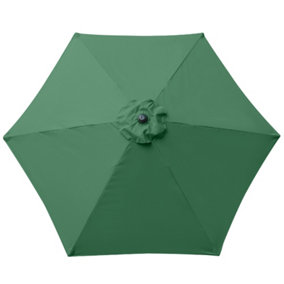 SunDaze Green Replacement Parasol Fabric Garden Umbrella Canopy Cover for 2.5m 6 Arm Parasols
