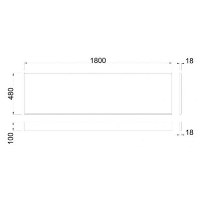 SunDaze Grey 1800mm Wooden Front Bath Panel for Bathroom Soaking Bathtub