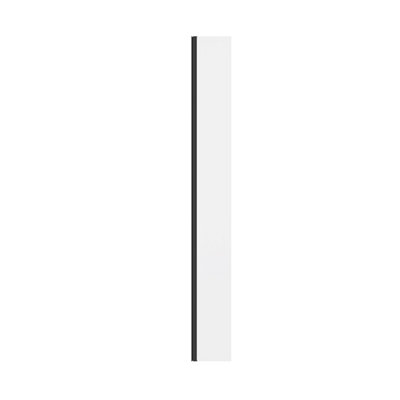 SunDaze Matte Black Walk In Shower Enclosure Wet Room Glass Screen Return Panel - 215x1950mm