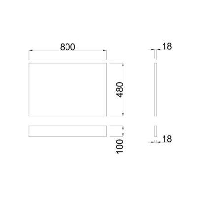 SunDaze Modern Bath End Panels for Bathroom Soaking Bathtub Calm Grey 800mm