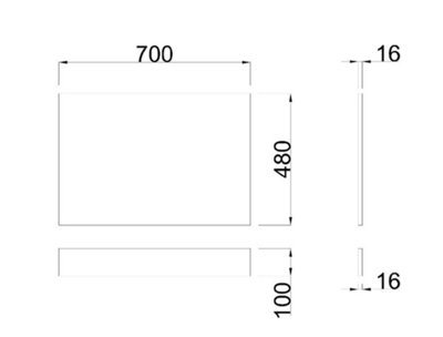 SunDaze Modern Bath End Panels for Bathroom Soaking Bathtub Walnut 700mm