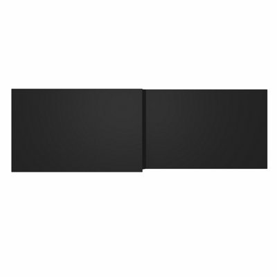 SunDaze Modern Bathroom L Shaped Bath Panels MDF Front Bath Panel 1700mm Black