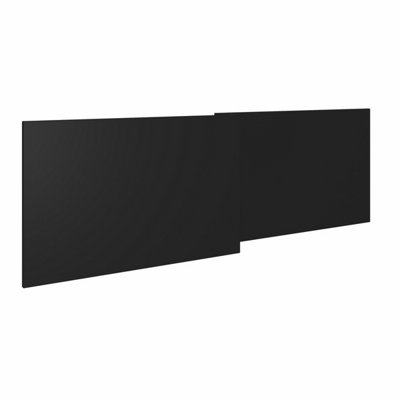 SunDaze Modern Bathroom L Shaped Bath Panels MDF Front Bath Panel 1700mm Black - 3