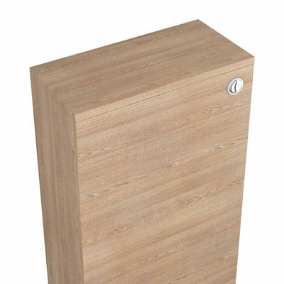 SunDaze Oak Bathroom Freestanding Back To Wall WC Unit Toilet Cabinet 500mm