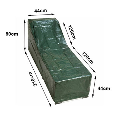 SunDaze Outdoor Garden Patio Furniture Cover Sun Lounger Cover 210x75x44/80cm - 3