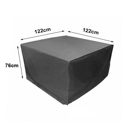 SunDaze Outdoor Garden Patio Oxford Furniture Cover for Rattan Table Square Cube 122x122x76cm