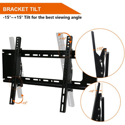 SunDaze Premium TV Wall Bracket Mount with Tilting Action for 26"-70" 3D LED LCD Screens - 4