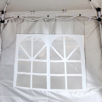 SunDaze Red Side Panel with Window for 2.5x2.5M Pop Up Gazebo Tent 1 Piece