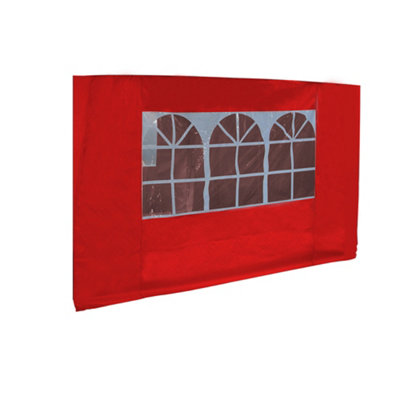 SunDaze Red Side Panel with Window for 3x3M Pop Up Gazebo Tent 1 Piece