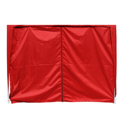 SunDaze Red Side Panel with Zipper for 2x2M Pop Up Gazebo Tent 1 Piece