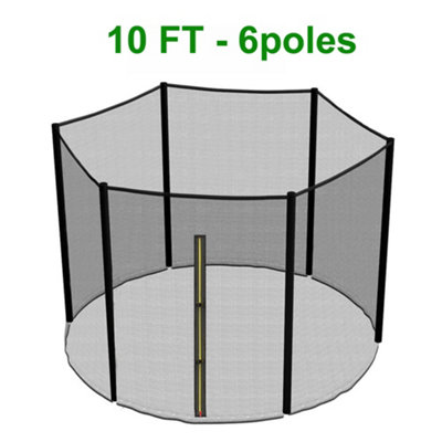 SunDaze Replacement Trampoline Safety Net Enclosure Surround Netting Outdoor Accessories 10FT (305cm) for 6 Poles