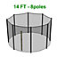 SunDaze Replacement Trampoline Safety Net Enclosure Surround Netting Outdoor Accessories 14FT (427cm) for 8 Poles