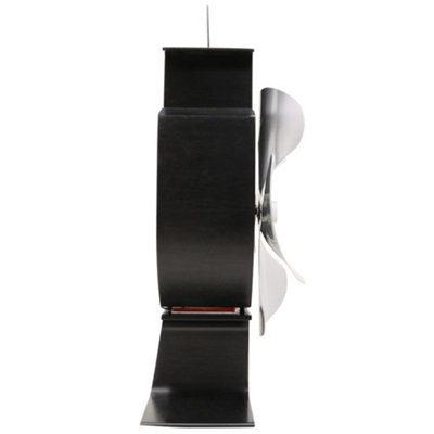 SunDaze Silver Mini 4 Blade Heat Powered Stove Fan for Wood Log Burner Fireplace Eco Friendly - 4