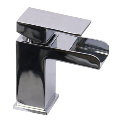 SunDaze Square Bathroom Mixer Tap Chrome Basin Sink Lever Faucet