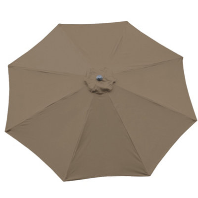 SunDaze Taupe Replacement Parasol Fabric Garden Umbrella Canopy Cover