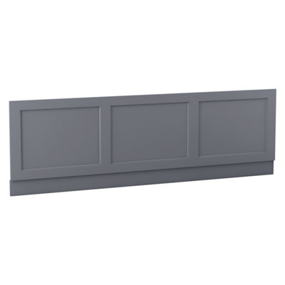 SunDaze Traditional Bathroom 1800mm Bath MDF Front Panel - Matte Grey Price Comparisons | Compare The Build