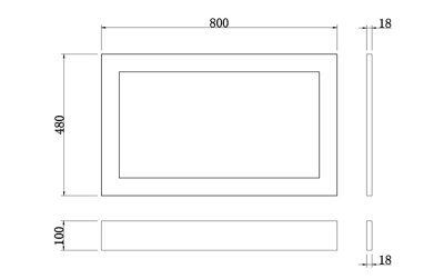 SunDaze Traditional Bathroom 800mm Bath MDF End Panel - Matte Grey