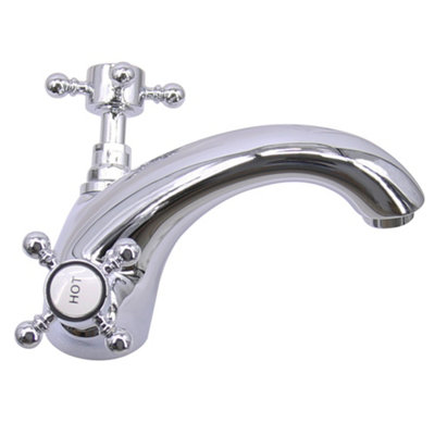 SunDaze Traditional Bathroom Basin Sink Mixer Tap Chrome Vintage Cloakroom Faucet