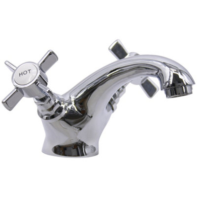 SunDaze Traditional Bathroom Basin Sink Mixer Tap Vintage Faucet Chrome