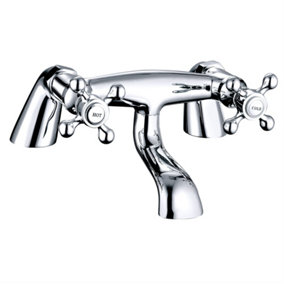 SunDaze Traditional Bathroom Bath Filler Mixer Tap Bath Shower Solid Brass Faucets Chrome