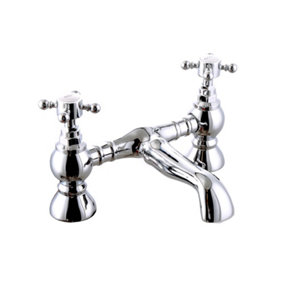 SunDaze Traditional Bathroom Chrome Bath Filler Mixer Tap Bath Shower Solid Brass Faucets