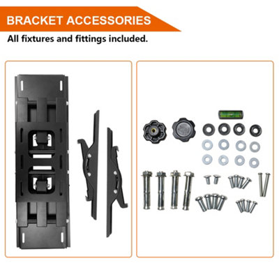 SunDaze TV Wall Mount Swivel & Tilt Bracket for 32"-70" TV LCD LED Plasma Flat Curved Screens - 7
