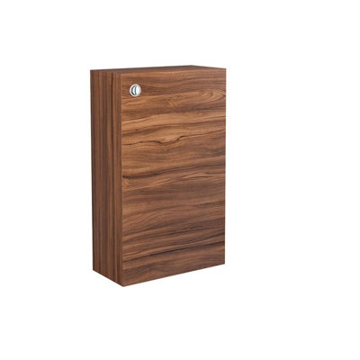 SunDaze Walnut Bathroom Freestanding Back To Wall WC Unit Toilet Cabinet 500mm