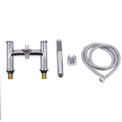 SunDaze Waterfall Bath Shower Mixer Tap Chrome Hand Held Shower Head Set