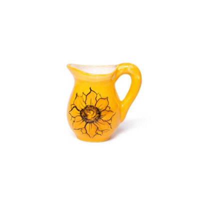 Sunflower Hand Painted Ceramic Yellow Kitchen Dining Small Pourer Pitcher Jug (H) 12cm