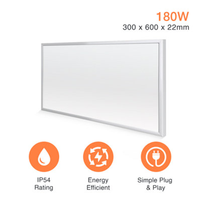 SUNHEAT Mirrorstone 0.18KW -  Wall mounted Far Infrared Panel Heater - Energy Efficient