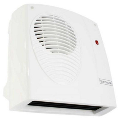 Sunhouse SDF2E Wall Mounted Downflow Bathroom Fan Heater 2kW | DIY at B&Q