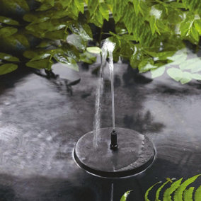 Sunjet 150 Solar Powered Pond Fountain - Suction Mounted or Floating Outdoor Garden Pond Water Feature with 3 Spray Heads