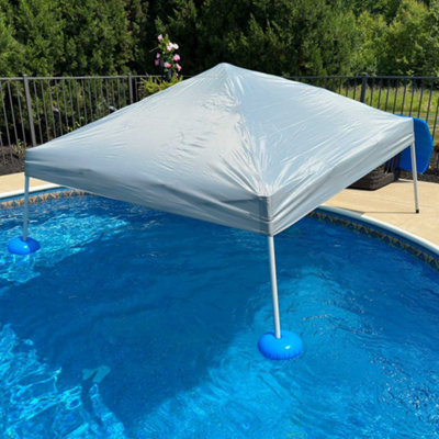 Sunjoy 3x3 M Pool Float with Canopy, Steel and Aluminum Frame Pool ...