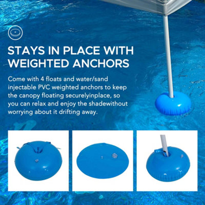 Sunjoy 3x3 M Pool Float with Canopy, Steel and Aluminum Frame Pool ...