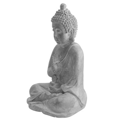 Sunjoy Garden figure Buddha made of clay, meditating
