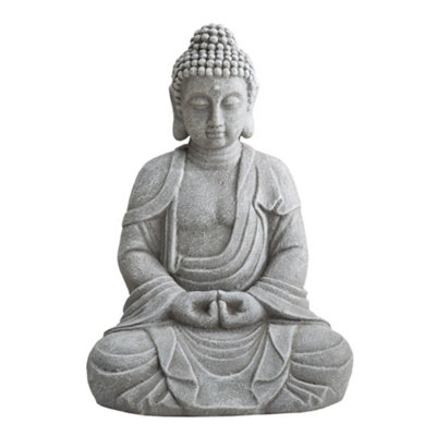 Sunjoy Garden figure Buddha made of clay, sitting | DIY at B&Q