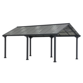 Sunjoy Steel Carport EIGER - 367cm x 610cm, Black