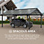 Sunjoy Steel Carport EIGER - 367cm x 610cm, Black